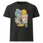 Like Retro Scooter Rider Collage Vintage Moped Art Unisex Oversized Black Shirt