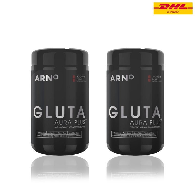 2X Arno Gluta Aura Plus Collagen White Skin Reduce Acne 30 Capsule