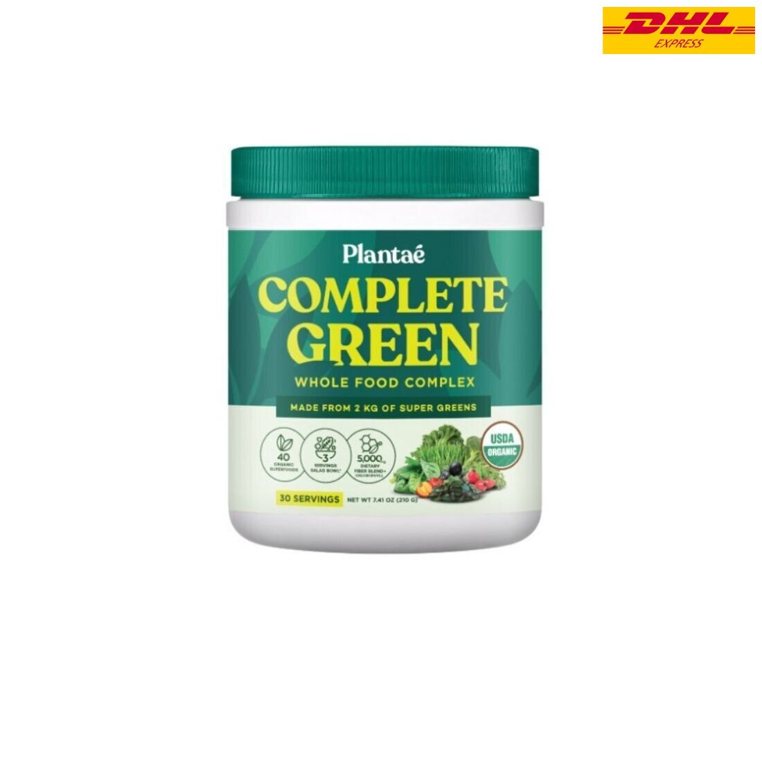 Plantae Complete Green Whole Food Complex Fiber Powder Drink Supplement