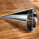 Stainless Steel Cone Ice Mold For Shaved Ice Dessert