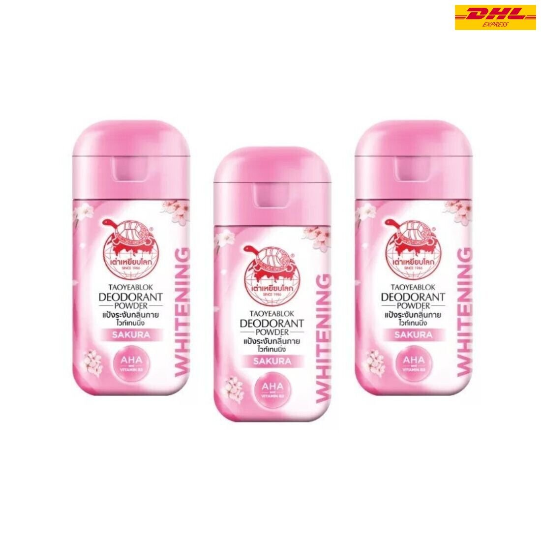 3x Taoyeablok Deodorant Powder Sakura AHA B3 Whitening Armpit Suppress