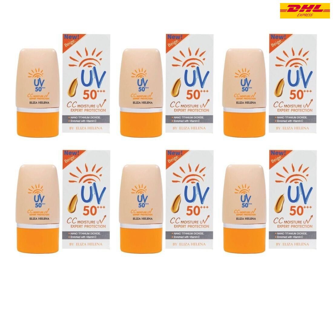 6x Eliza Helena CC Moisture Sunscreen Cream UV Expert 50 Skin Prot