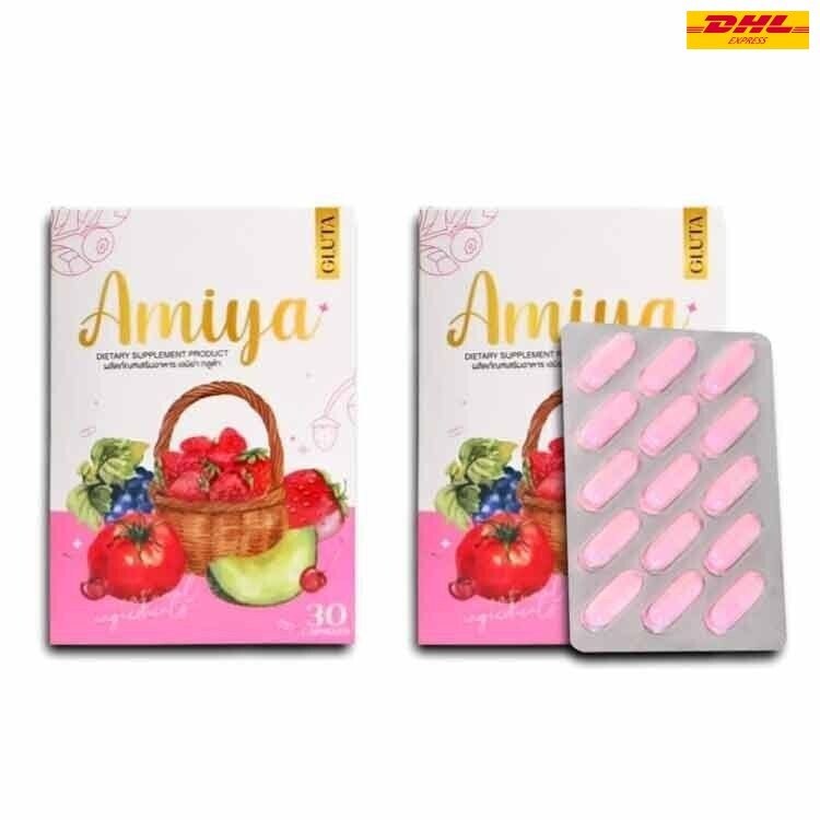 2X Amiya Gluta White Skin Radiant Acne Dietary Supplement 30 Capsules