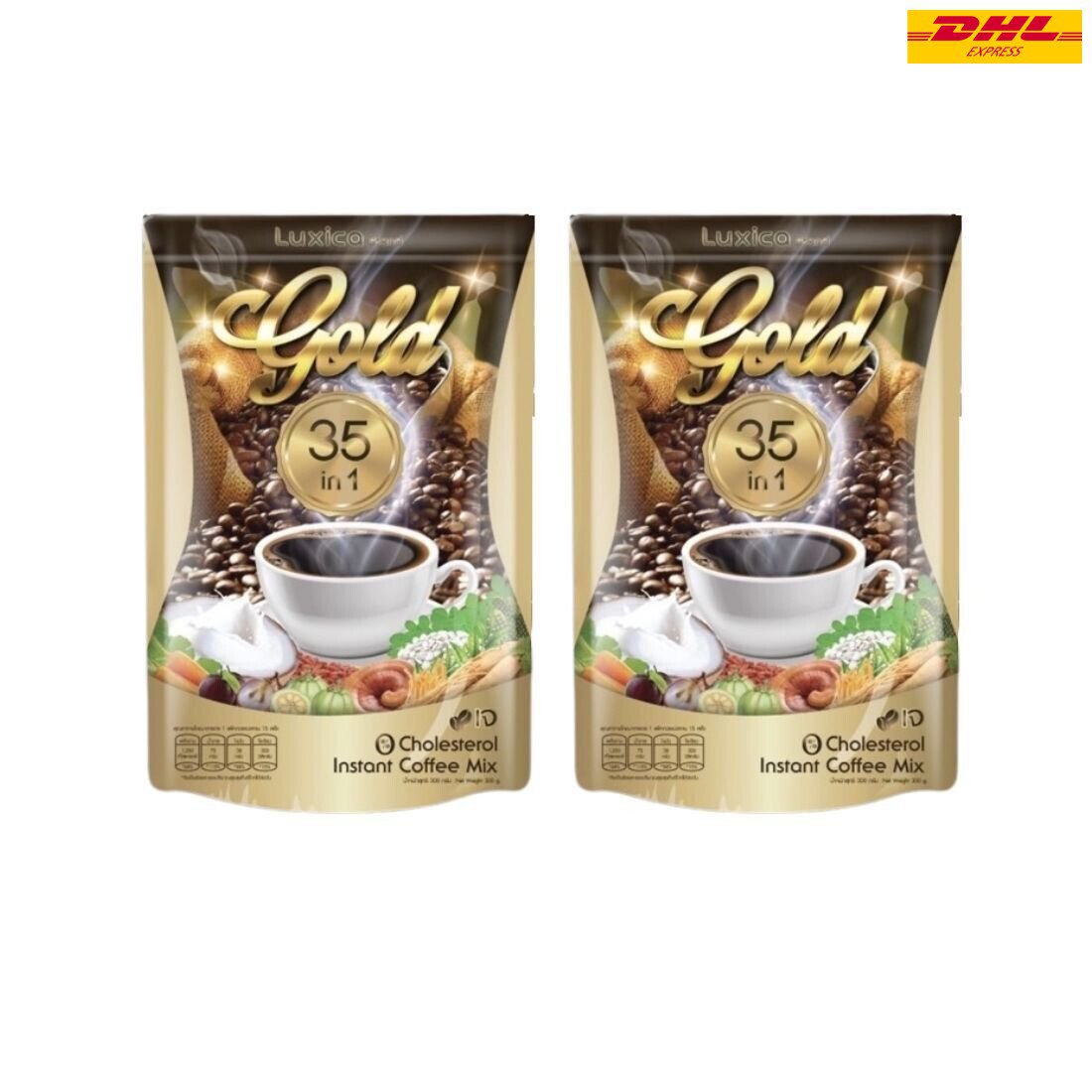 2x Luxica Gold Instant Coffee Mix 35 in 1 Herbal Natural for He