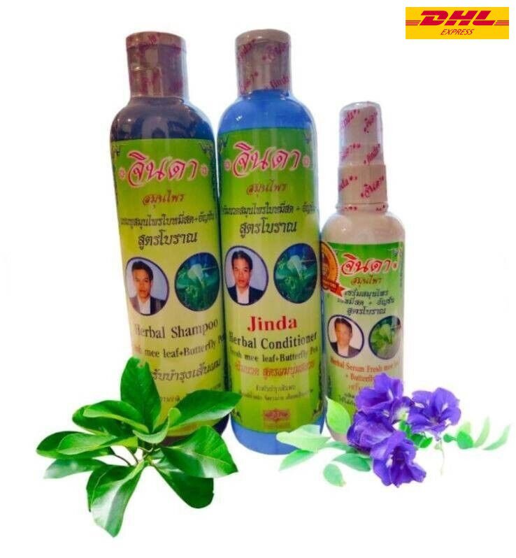 set Jinda Shampoo  Conditioner  Serum reduce hair loss Nourishes s