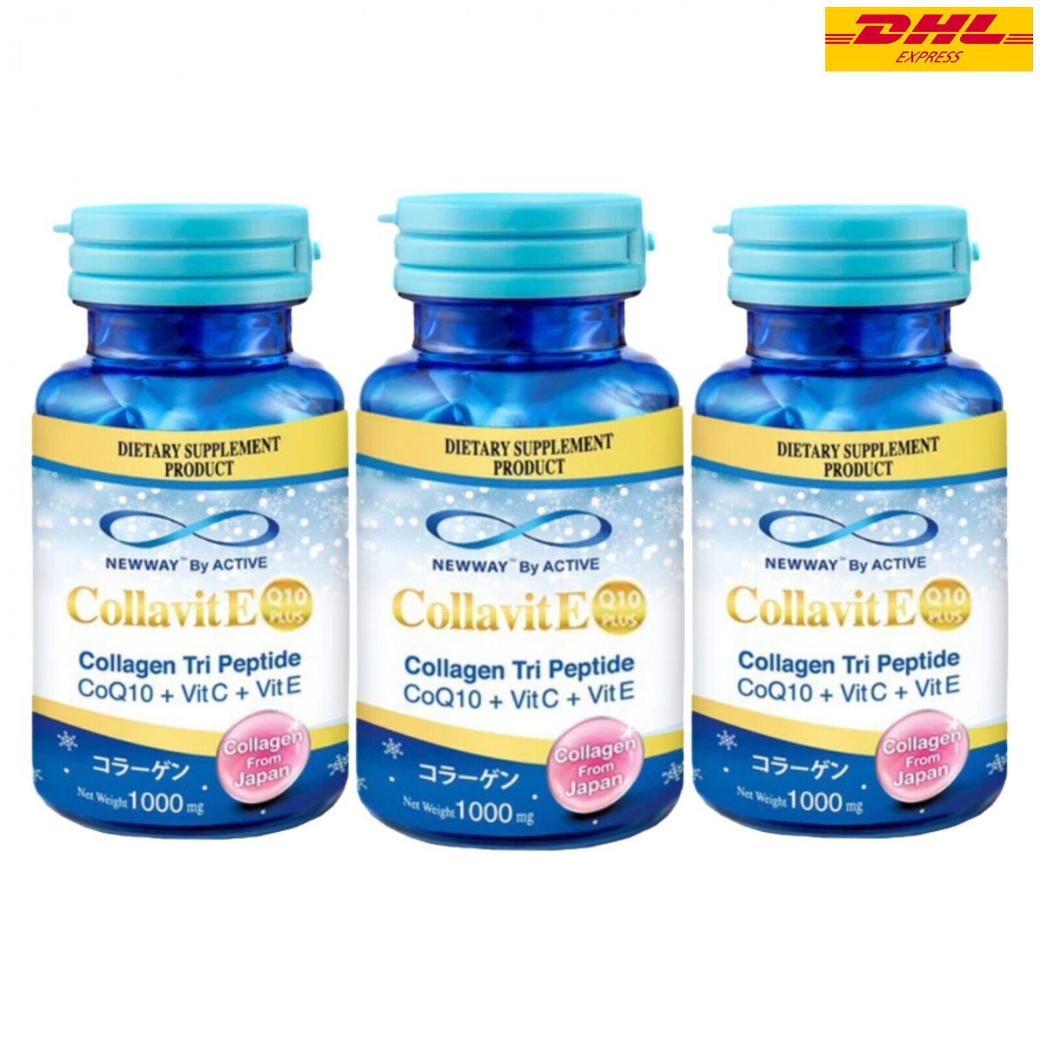 NEWWAY CollavitE 1000 Plus Q10 Collagen Vitamin E Ascorbic Tri-Peptide