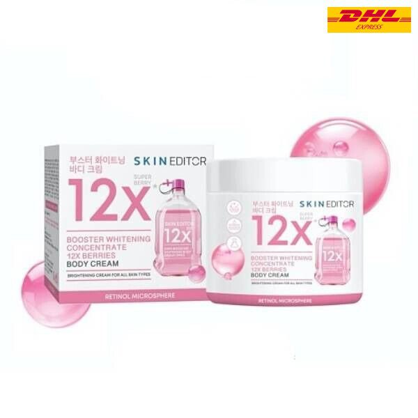 3x Skin Editor Booster Whitening Concentrate 12X Berry Body Cream nou
