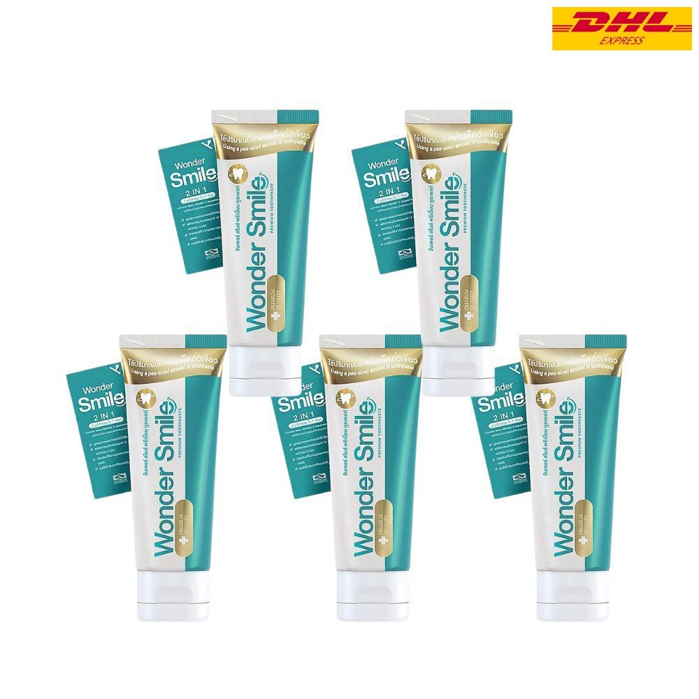 5x Wonder Smile Toothpaste Herbal Teeth Whitening Remove Stain Coffee