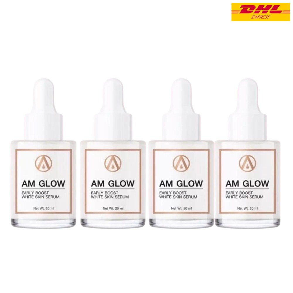 4x AM GLOW Serum Early Boost White Skin Reduce Dark Spots Bright