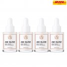 4x AM GLOW Serum Early Boost White Skin Reduce Dark Spots Bright