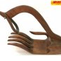 Thai Tabletop Wine Bottle Holder Hand Shape Wood Carved Walnut Handma