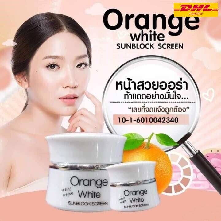 12 x Orange White Face Sunblock Screen 3in1 SPF 50 PA plus plus