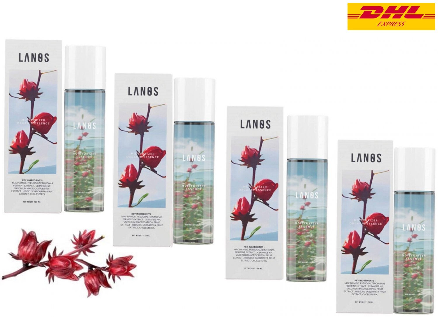 4X Lanos Moisturizer Essence Water Glass Nourish Healthy Skin 120 ml