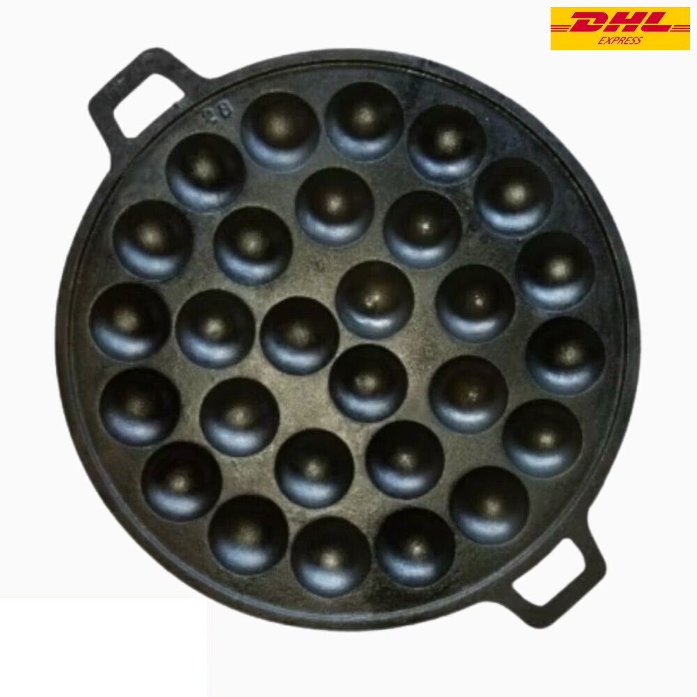28-Holes Mold Thai Pan Coconut Cake Kanom Krok Japanese Takoyaki Vari