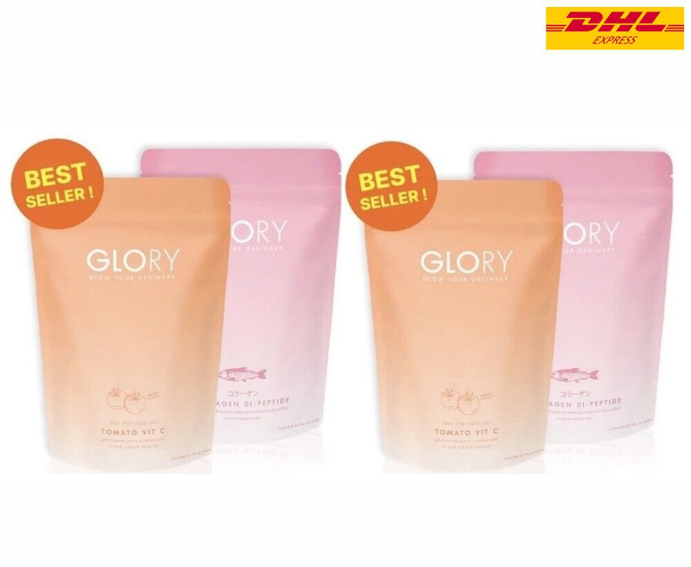 4x Glory Collagen Dipeptide plus Tomato Vit C Brightening Skin Clear