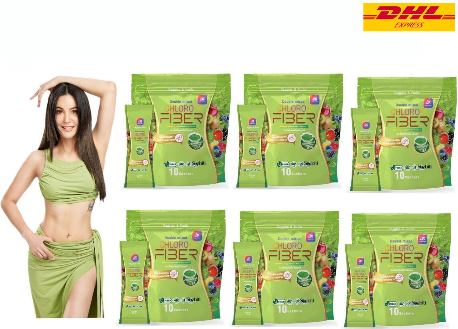 6X Yaaleeyah Double Mixed Chloro Fiber Detox Veggies & Fruits By