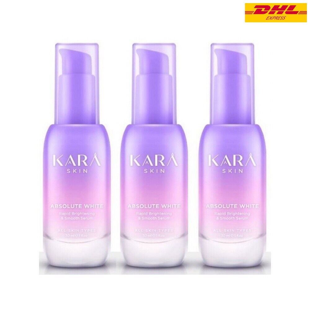 3x KARA Skin Face Serum Absolute White Rapid Brightening Shine Glossy