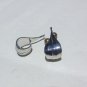 Three-dimensional brushed silver needle earrings