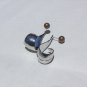 Three-dimensional brushed silver needle earrings