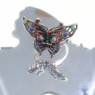 Hollow silver butterfly ring