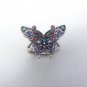 Hollow silver butterfly ring