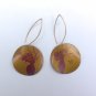 Handpainted flower earrings