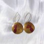 Handpainted flower earrings
