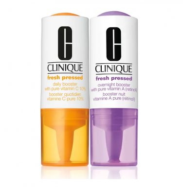 Clinique FRESH PRESSED Daily Booster VITAMIN C & Overnight RETINOL A Duo