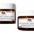 2x ORIGINS ~ NIGHT-A-MINS Resurfacing CREAM Fruit Derived AHAs ~ Lot of 2 x 1 oz