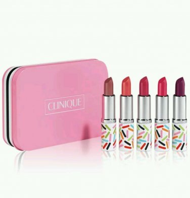 Clinique CANDY STORE 5 Pc. LIPSTICK Set BERRY Bon Bon TAFFY PINK Sugar Plummy