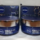 2 x NIVEA ~ CELLULAR Anti-age NIGHT CREAM ~ 1.7 oz. each New in Box