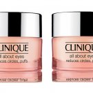 2 x Clinique ~ ALL ABOUT EYES ~ Eye Cream .5 oz x 2 = 1 oz. + Bonus SLEEP MASK!