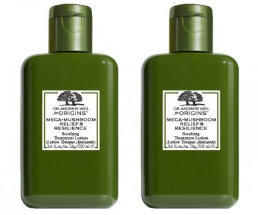 2x ORIGINS Dr Weil's MEGA MUSHROOM Soothing Treatment LOTION Lot of 2 x 3.4 oz