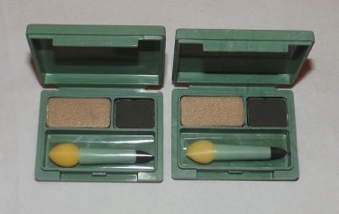 2 x Clinique EYE Defining Duo SHADOW / Liner COMPACT ~ GILDED ~ Lot of 2 *RARE*