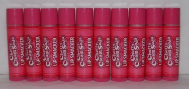 10 x LIP SMACKER Lip Balm ~ CHERRY CREAM SODA ~ Lot of 10 Bonne Bell Gloss