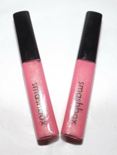 2 x Smashbox LIP GLOSS ~ CANDY Pale Pink Shimmer ~ LIP GLOSS Lot of 2