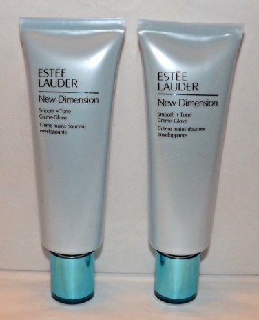 2 x Estee Lauder ~ NEW DIMENSION SMOOTH & TONE HAND GLOVE ~ Cream Lot of 2