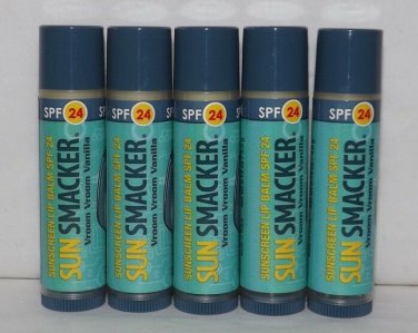 6 x SUN SMACKER Sunscreen Lip Balm ~ VROOM VROOM VANILLA w/ SPF 24 ~ Lot of 6