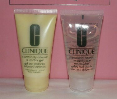 2 x Clinique ~ DRAMATICALLY DIFFERENT HYDRATING JELLY & GEL ~ Lot of 2 x 1.7 oz