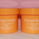 2 x Clinique ~ HAPPY Perfume GELATO BODY CREAM ~ Lot of 2 x 2 oz.