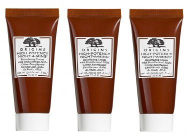 3x ORIGINS ~ NIGHT-A-MINS Resurfacing CREAM Fruit Derived AHAs ~ Lot of 3