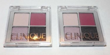 2 x Clinique EYE SHADOW Quad ~ RASPBERRY BERET, Pink Chocolate, GOING STEADY ~