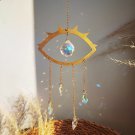 sun catcher M0850 Rainbow Prism Evil Eye Sun Catcher Crystal Decoration Stained Glass