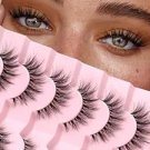 Lashes Natural Cat Eye Lashes Wispy Eyelashes 15mm False Eyelashes Wispy Lashes 3D Volume