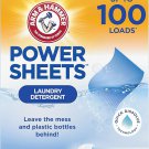 Arm & Hammer Power Sheets Laundry Detergent, Fresh Linen 50ct, up to 100 Small Loads