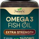 Triple Strength Omega 3 Fish Oil Supplement 2400 mg - EPA & DHA Fish Oil Omega 3