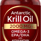 Antarctic Krill Oil 2000 mg 120 Softgels | Omega-3 EPA, DHA, with Astaxanthin Antarctic Krill Oil 2000 mg 120 Softgels | Omega-3 EPA, DHA, with Astaxanthin