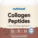 Nutricost Grass-Fed Collagen Powder 1LB (454 G) (Chocolate) - Collagen Peptides