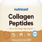 Nutricost Grass-Fed Collagen Powder 1L (Chocolate PB) - Collagen Peptides