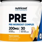 Nutricost Pre-Workout Complex Powder (Peach Mango) 30 Servings